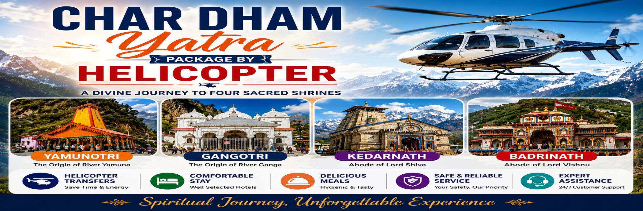 CHAR DHAM YATRA Package by Helicopter